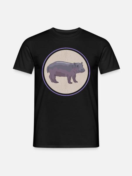 Nilpferd Baby | Flusspferd Nilpferde Geschenk - Männer T-Shirt - Schwarz