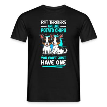 Rat Terrier Hunde Hundebesitzer Geschenk - Männer T-Shirt - Schwarz - Vorne - AI Model Male 178 light (178cm)