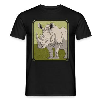 Rhinocéros Rhinocéros | Cadeau Rhino - T-shirt homme - noir - Devant - AI Model Male 178 light (178cm)