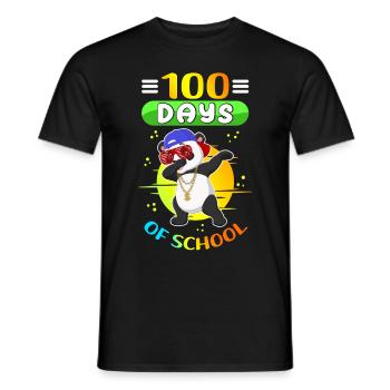 100 jours d’école Enfants Élèves Cadeau d’école - T-shirt homme - noir - Devant - AI Model Male 178 light (178cm)