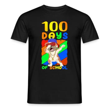 100 jours d’école Cadeau scolaire pour les enfants étudiants - T-shirt homme - noir - Devant - AI Model Male 178 light (178cm)