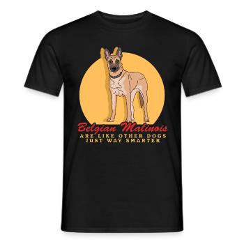 Belgian Shepherd Malinois Dogs Gift - Men's T-Shirt - black - Front - AI Model Male 178 light (178cm)