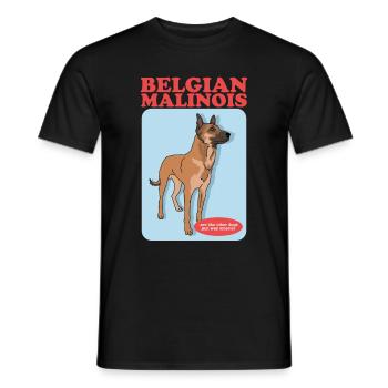 Belgian Shepherd Malinois Dog Gift - Men's T-Shirt - black - Front - AI Model Male 178 light (178cm)
