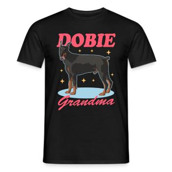 Doberman Dobie Grandma Dog Owner Gift - Men's T-Shirt - black - Front - AI Model Male 178 light (178cm)