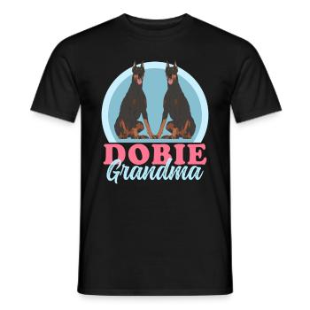Doberman Dobie Grandma | Dog Owner Gift - Men's T-Shirt - black - Front - AI Model Male 178 light (178cm)
