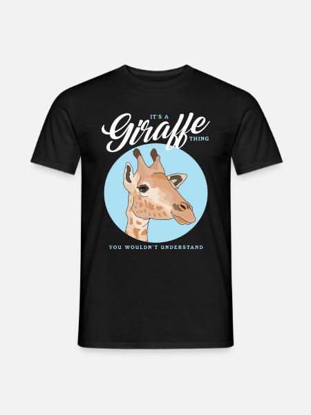 Giraffe Liebhaber Giraffen Geschenk - Männer T-Shirt - Schwarz