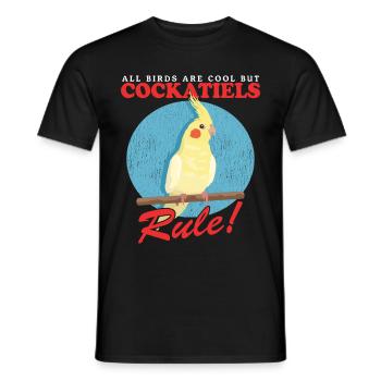 Nymphensittiche Vogelbesitzer Vogel Geschenk - Männer T-Shirt - Schwarz - Vorne - AI Model Male 178 light (178cm)