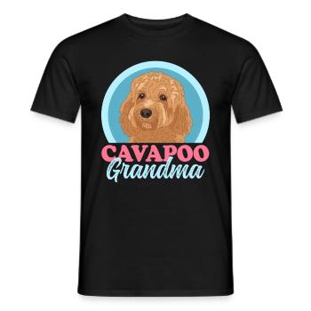 Cavapoo Grandma Dog Owner Cavoodle Gift - Men's T-Shirt - black - Front - AI Model Male 178 light (178cm)