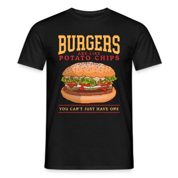 hamburger burger fast-food fast-food cadeau de restauration rapide - T-shirt homme - noir - Devant - AI Model Male 178 light (178cm)