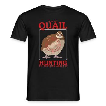 Chasse, Chasse à la caille, Caille, Chasseur, Caille, Cadeau - T-shirt homme - noir - Devant - AI Model Male 178 light (178cm)
