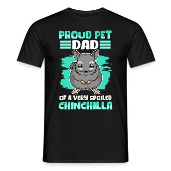 Chinchilla Dad Besitzer Chinchillas Geschenk - Männer T-Shirt - Schwarz - Vorne - AI Model Male 178 light (178cm)