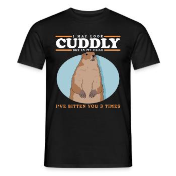 Murmeltiere Mankai Groundhog Munggen Geschenk - Männer T-Shirt - Schwarz - Vorne - AI Model Male 178 light (178cm)