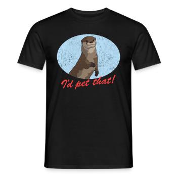 Loutre de mer Loutre Cadeau de loutre - T-shirt homme - noir - Devant - AI Model Male 178 light (178cm)