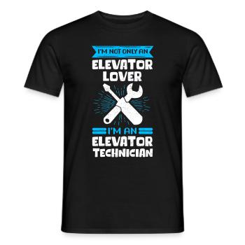 Fahrstuhl Aufzugsmechaniker Aufzug Geschenk - Männer T-Shirt - Schwarz - Vorne - AI Model Male 178 light (178cm)