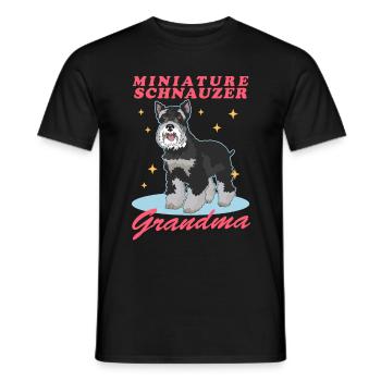 Schnauzer miniature Grand-mère Schnauzer Chiens Cadeau - T-shirt homme - noir - Devant - AI Model Male 178 light (178cm)