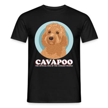 Cavapoo Cavoodle Hund Hundebesitzer Geschenk - Männer T-Shirt - Schwarz - Vorne - AI Model Male 178 light (178cm)
