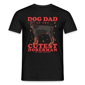 Papa Doberman | Dog Daddy Dog Owner Cadeau - T-shirt homme - noir - Devant - AI Model Male 178 light (178cm)