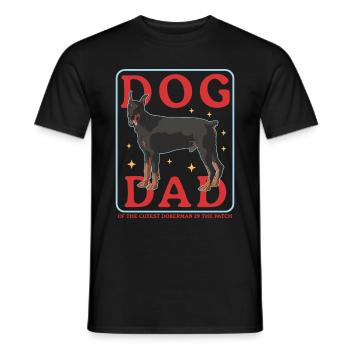 Doberman Dad Dog Owner Dog Daddy Gift - T-shirt homme - noir - Devant - AI Model Male 178 light (178cm)