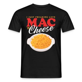 Macaroni and cheese | Mac And Cheese Gift - Men's T-Shirt - black - Front - AI Model Male 178 light (178cm)