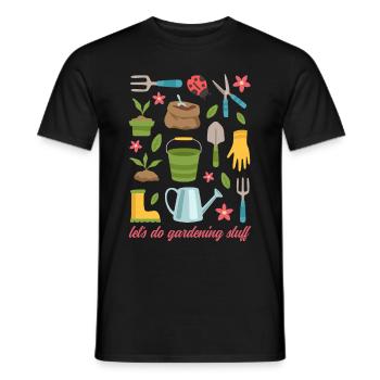 Jardin, jardinier amateur, jardinage, jardinier, cadeau - T-shirt homme - noir - Devant - AI Model Male 178 light (178cm)