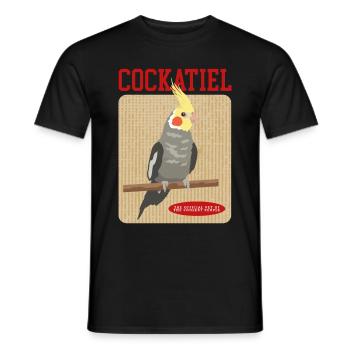 Cockatiels Bird Bird Owner Cadeau - T-shirt homme - noir - Devant - AI Model Male 178 light (178cm)