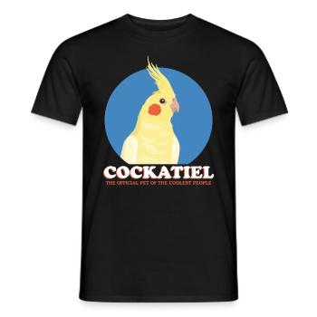 Cockatiels Bird Owner Bird Gift - T-shirt homme - noir - Devant - AI Model Male 178 light (178cm)