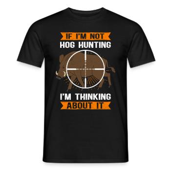 Chasse au sanglier Chasseur Cadeau de chasse au sanglier - T-shirt homme - noir - Devant - AI Model Male 178 light (178cm)