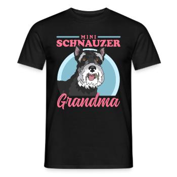 Zwergschnauzer Grandma Schnauzer Hunde Geschenk - Männer T-Shirt - Schwarz - Vorne - AI Model Male 178 light (178cm)