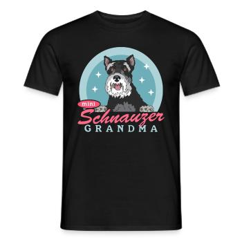 Zwergschnauzer Grandma Hunde Schnauzer Geschenk - Männer T-Shirt - Schwarz - Vorne - AI Model Male 178 light (178cm)