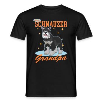 Schnauzer miniature Grand-père Schnauzer Chien Cadeau - T-shirt homme - noir - Devant - AI Model Male 178 light (178cm)