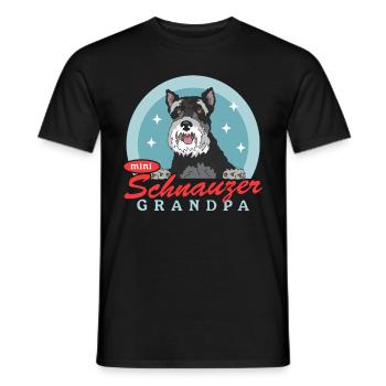Schnauzer miniature Grand-père chien Schnauzer cadeau - T-shirt homme - noir - Devant - AI Model Male 178 light (178cm)