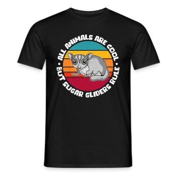 Sugar Glider Short Head Glider Cadeau - T-shirt homme - noir - Devant - AI Model Male 178 light (178cm)