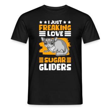 Sugar Glider Mignon Short-head Glider Cadeau - T-shirt homme - noir - Devant - AI Model Male 178 light (178cm)