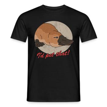 Platypus Platypus Gift - Men's T-Shirt - black - Front - AI Model Male 178 light (178cm)
