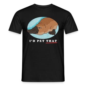 Platypus Platypus Platypus Gift - Men's T-Shirt - black - Front - AI Model Male 178 light (178cm)