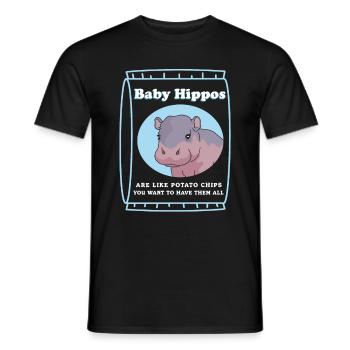 Hippo Baby Hippo Hippo Gift - Men's T-Shirt - black - Front - AI Model Male 178 light (178cm)