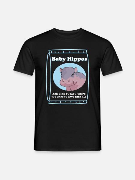 Hippo Baby Hippo Hippo Gift - Men's T-Shirt - black