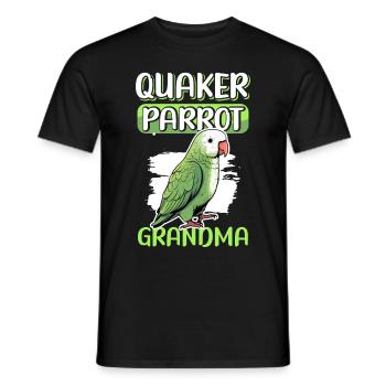 Moine Perruche Perroquets Grand-mère Cadeau - T-shirt homme - noir - Devant - AI Model Male 178 light (178cm)