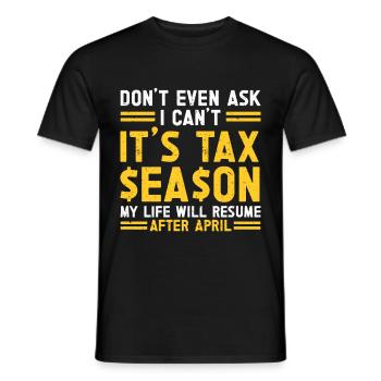 Saison des impôts Journée de l’impôt sur les dons de comptables CPA - T-shirt homme - noir - Devant - AI Model Male 178 light (178cm)
