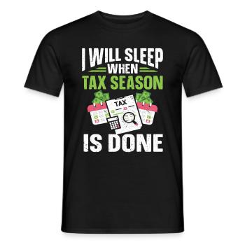 Saison des impôts Journée de l’impôt sur les dons de comptables CPA - T-shirt homme - noir - Devant - AI Model Male 178 light (178cm)
