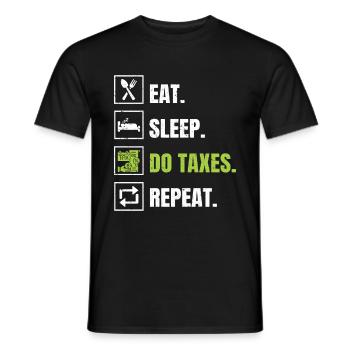 Saison des impôts Journée de l’impôt sur les dons de comptables CPA - T-shirt homme - noir - Devant - AI Model Male 178 light (178cm)