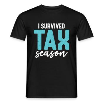 Saison des impôts Journée de l’impôt sur les dons de comptables CPA - T-shirt homme - noir - Devant - AI Model Male 178 light (178cm)