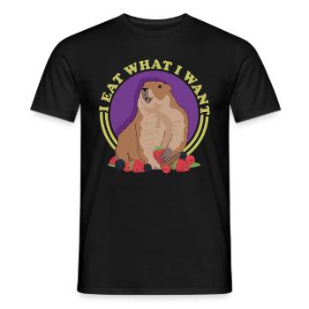 Murmeltiere Mankai Groundhog Munggen Geschenk - Männer T-Shirt - Schwarz - Vorne - AI Model Male 178 light (178cm)