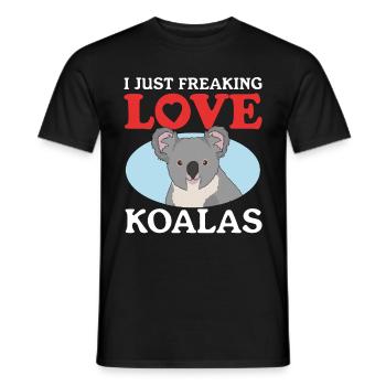 Koala Koalas Koala Bears Koala Bear Gift - Men's T-Shirt - black - Front - AI Model Male 178 light (178cm)