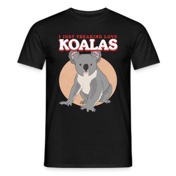 Koala Koala Ours Koala Ours Koala Ours Koala Ours Koala Cadeau - T-shirt homme - noir - Devant - AI Model Male 178 light (178cm)