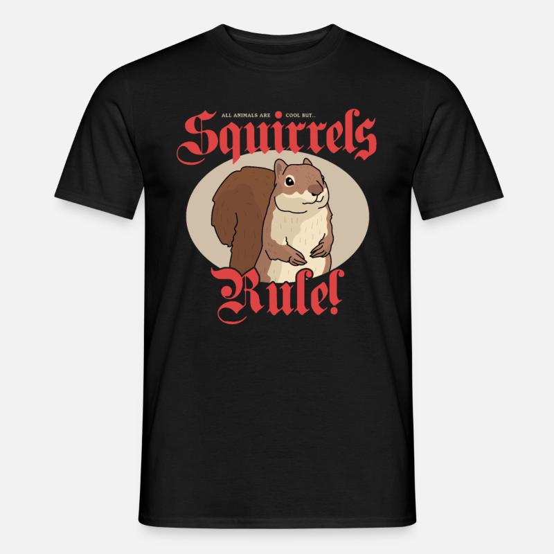 Süßes Eichhörnchen Grauhörnchen Hörnchen Geschenk - Männer T-Shirt - Schwarz