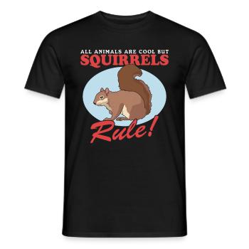 Cute Squirrel Squirrel Gray Squirrel Gift - Men's T-Shirt - black - Front - AI Model Male 178 light (178cm)