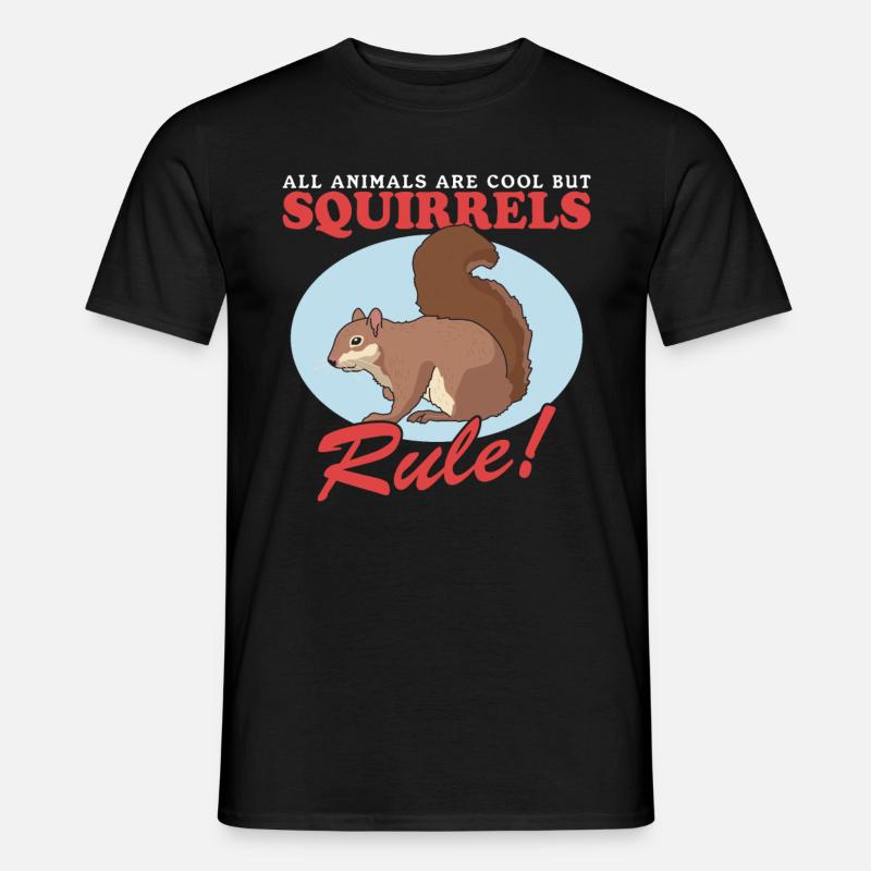 Süßes Eichhörnchen Hörnchen Grauhörnchen Geschenk - Männer T-Shirt - Schwarz