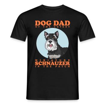 Miniature Schnauzer Dad Schnauzer Dog Gift - Men's T-Shirt - black - Front - AI Model Male 178 light (178cm)