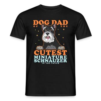 Miniature Schnauzer Dad | Schnauzer Dog Gift - Men's T-Shirt - black - Front - AI Model Male 178 light (178cm)